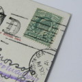 London Postcard to Upper Paarl, South Africa with a 1 Penny and a 5 Pence Tax stamp
