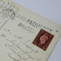 Liverpool Paquebot on reverse to England with an England stamp and an unclear Liverpool cancellation