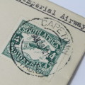 2nd Flight cover from Cape Town to Johannesburg with a South African stamp and a Cape Town