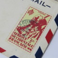 French Africa airmail cover to Missouri with three French African stamps