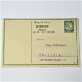 German postcard to Nurnberg, no cancellations