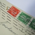 Hamburg to South Africa with three German stamps and two Hamburg 20 July 1928 cancellations