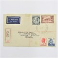 Australia used in Papua New Guinea Registered Air Mail to England