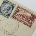 Australia used in Papua New Guinea Registered Air Mail to England