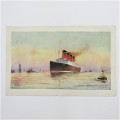 1911 British post card of Curandero arriving at Liverpool