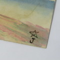 British Isles, Hand painted Post card