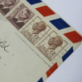 Australian Airmail cover with 2x 6 12d and 2x 2 12d stamps to England
