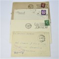 Lot of four used postal envelopes from England