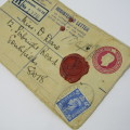Lot of four Used postal envelopes from England to South Africa