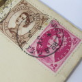 British registered cover to South Africa , marked First Day Cover
