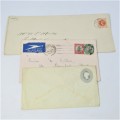 Lot of three Used postal envelopes from England