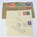 Lot of three Used postal envelopes from England