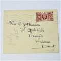 Lot of four Used postal envelopes from England to South Africa