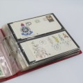 First day cover album with 72 First day covers and sheets