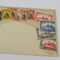 Deutsch Sudwest Afrika antique unused postcard with pictures of stamps of German South West Africa