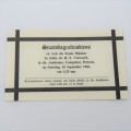 1966 Dr H.F Verwoerd state funeral admission ticket - Stamped R Jones