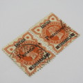SACC 38 British Bechuanaland half penny stamps