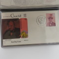 Booklet issued 1974 with 4 Winston Churchill Covers - Churchill Centenary