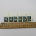 SACC 351 Restoration of Tulbagh strip of 6 x 4 cent stamps with downward shift of dark printing