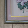 Framed 3d flower artwork signed Valmey - Sizes below
