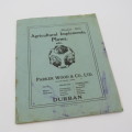 August 1925 Agricultural Implements brochure - Parker Wood and Co