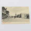 Antique postcard showing Albert Road in Woodstock, Cape Town