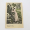 1910 Romantic postcard sent from Wartburg, Natal to Malmesbury, Cape Colony - With German Poem