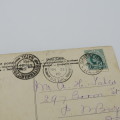 1910 Romantic postcard sent from Wartburg, Natal to Malmesbury, Cape Colony - With German Poem