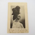 1904 photo postcard with picture of Miss Mai Saqui, Australian actress - Sent to Pretoria