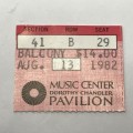 2 Balcony ticket stubs for the Music Center at the Dorothy Chandler Pavilion - 13 Aug 1982 $14 each