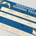 Two SAL boarding passes Johannesburg to New York SA3002 - vintage - seats in smoking secrtion