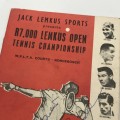 Vintage Jack Lemkus open tennis Championship booklet signed by Tony Trabert, Ken Rosewell and more