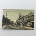 1907 Post Card from Swansea, Wales with picture of St. Helens Rd with tram - colorized