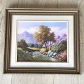 Victor N Visser oil painting landscape - frame 43 x 38,5cm and painting 29 x 23,5cm