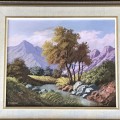 Victor N Visser oil painting landscape - frame 43 x 38,5cm and painting 29 x 23,5cm