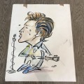 Tony Grogan caricatures of Victoria Park Staff 1963 - original sketch/painting of Gene Rockwell