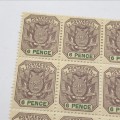 ZAR SACC 229 block of 15 x unmounted mint 6d stamps