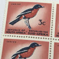 SACC 266 definitive 3c stamp block of 4 with right shift of black printing