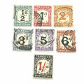 ZAR - SACC 1 to 7 Postage due used stamps - full set