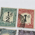 ZAR - SACC 1 to 7 Postage due used stamps - full set