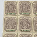 ZAR 1896 - SACC 229 unmounted mint 6 Pence stamps - block of of 15