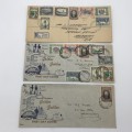 BSA Company Golden Jubilee Southern Rhodesia 3-6-1940 lot of 3 covers - 2 full sets and one single