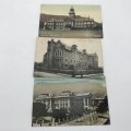 Lot of 10 vintage and antique post cards of Cape Town buildings