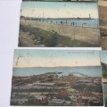 Lot of 8 vintage and antique post cards of Cape Town Pier and Harbour