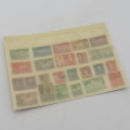 Lot of 25 Cuba stamps on card