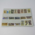 Lot of 40 South West Africa used stamps on 2 cards
