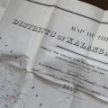 1897 Map of the district of XALANGA and Elliot - some damage - A RARE FIND - 170 x 107cm