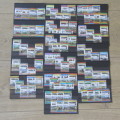 Lot of 91 Train Locomotive stamps - 16 sets on cards - mint