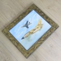 Original AD Hay Painting of Tornado `Foxy Killer` fighter jet - Sizes below