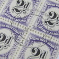 South West Africa Postage due blocks 6d / 2d stamps